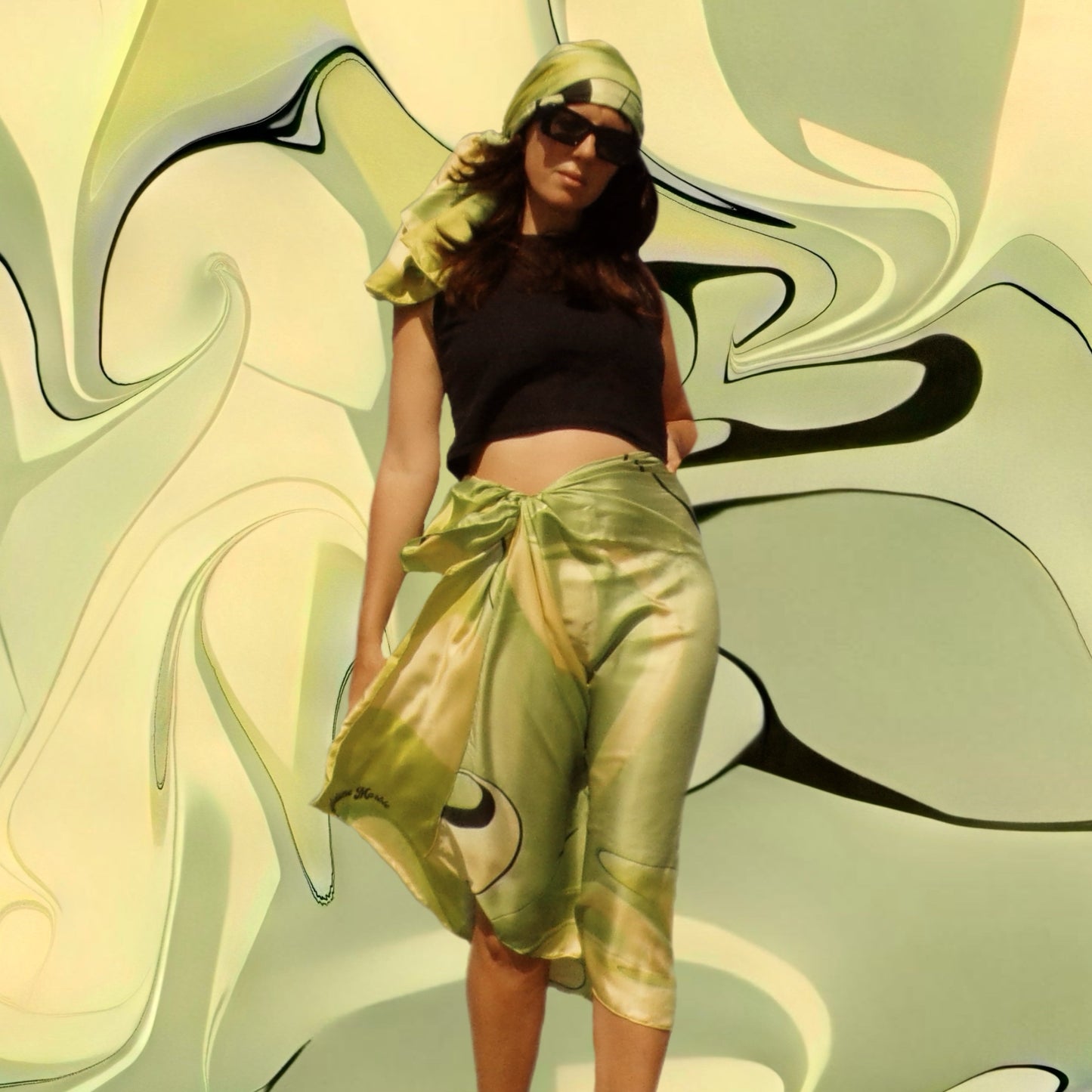 The Perotine Silk Scarf 90cm by 140cm