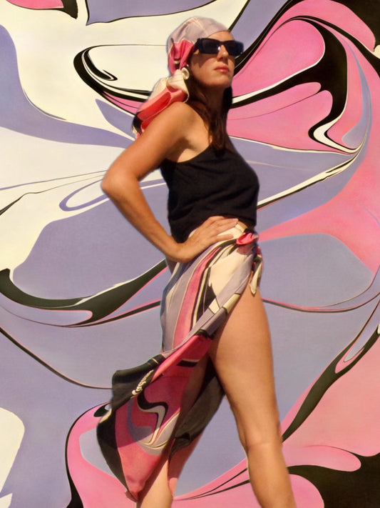 The Olympia Silk Scarf 140cm by 90cm