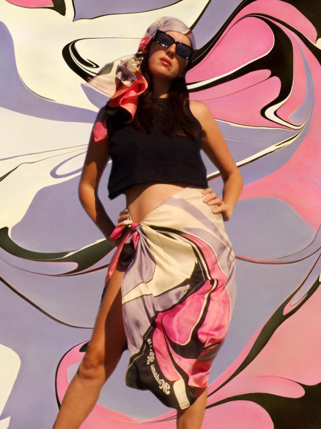 The Olympia Silk Scarf 140cm by 90cm