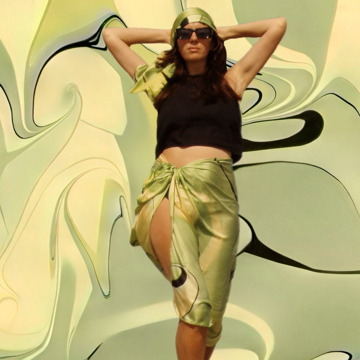 The Perotine Silk Scarf 90cm by 140cm