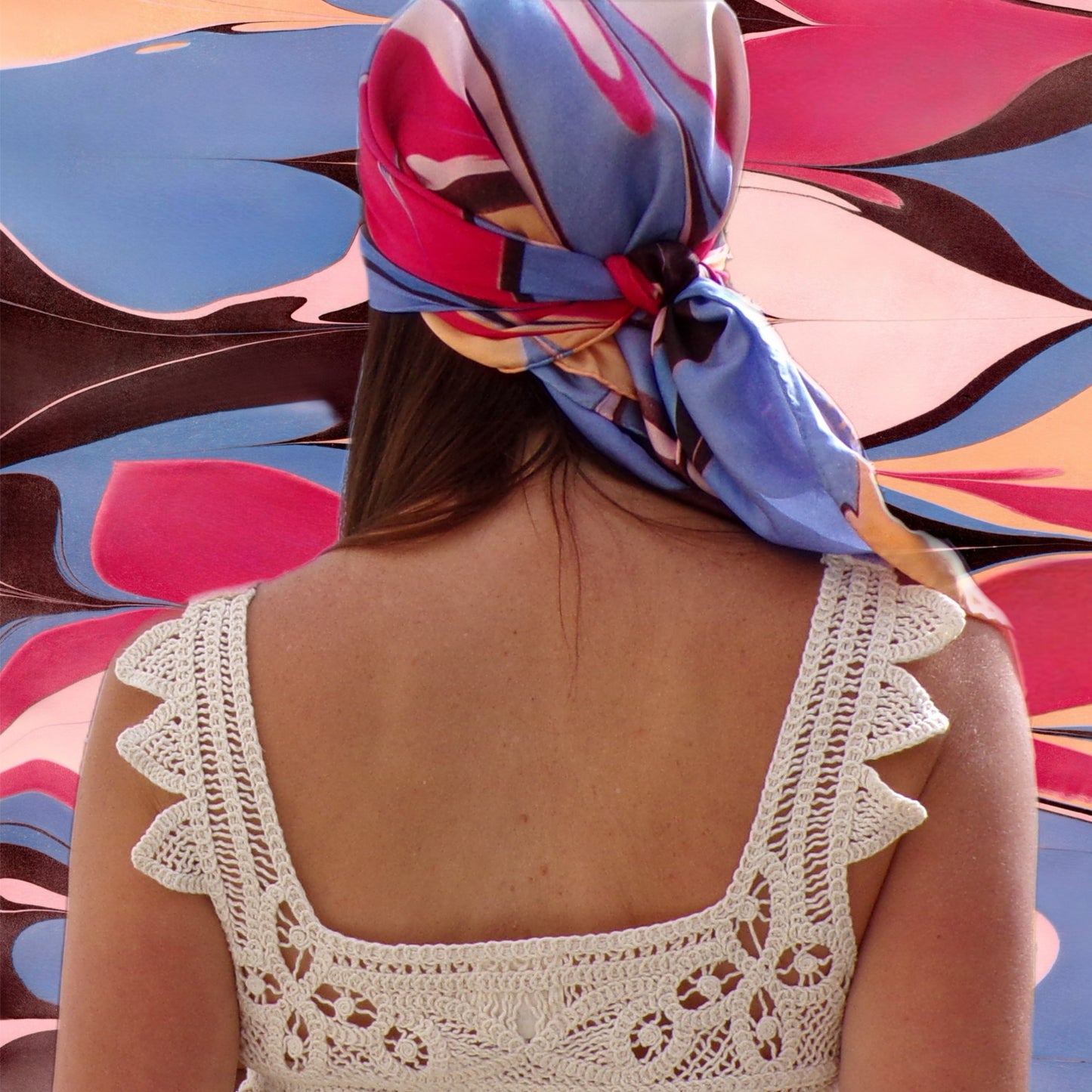 The Jeannie Silk Scarf 90cm by 90cm